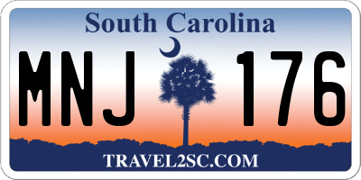 SC license plate MNJ176