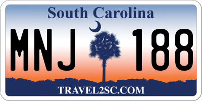 SC license plate MNJ188