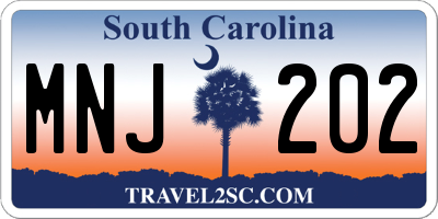 SC license plate MNJ202