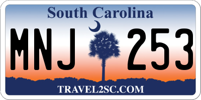 SC license plate MNJ253