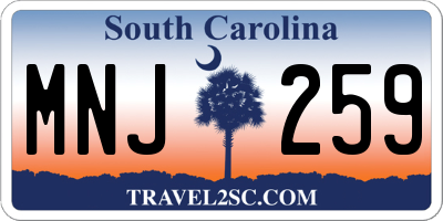 SC license plate MNJ259
