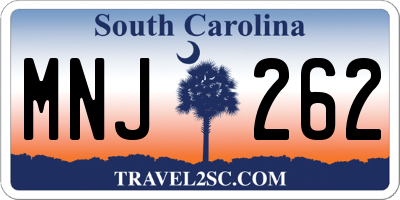 SC license plate MNJ262