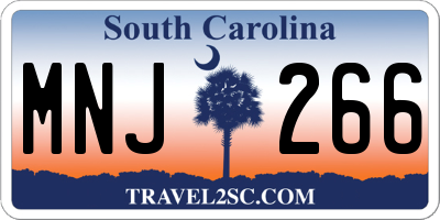 SC license plate MNJ266