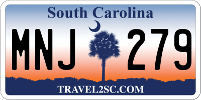 SC license plate MNJ279