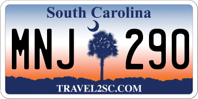 SC license plate MNJ290