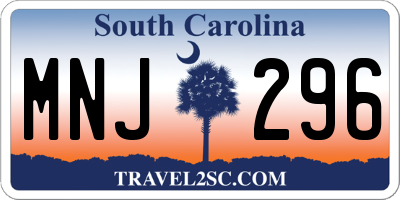 SC license plate MNJ296
