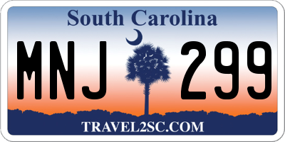 SC license plate MNJ299
