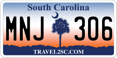 SC license plate MNJ306
