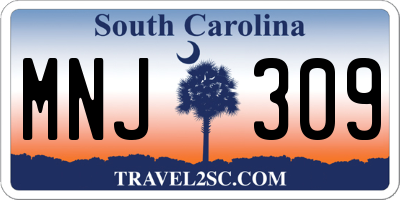 SC license plate MNJ309