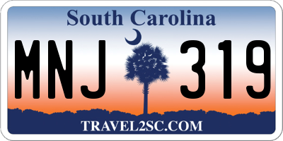 SC license plate MNJ319