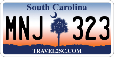 SC license plate MNJ323