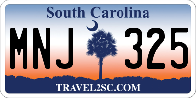 SC license plate MNJ325