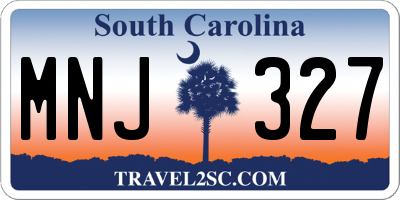 SC license plate MNJ327