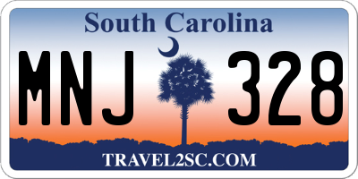 SC license plate MNJ328