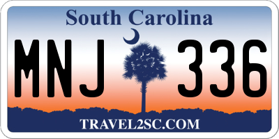 SC license plate MNJ336