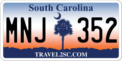 SC license plate MNJ352