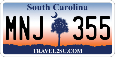 SC license plate MNJ355