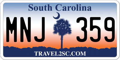 SC license plate MNJ359