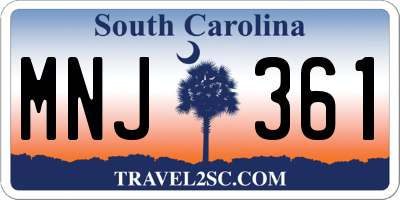 SC license plate MNJ361
