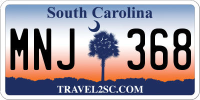 SC license plate MNJ368