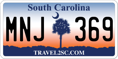 SC license plate MNJ369