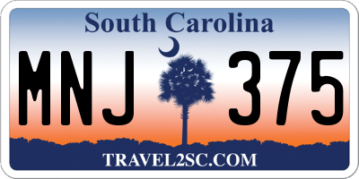 SC license plate MNJ375