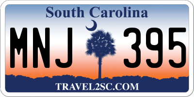 SC license plate MNJ395
