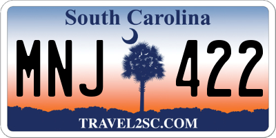 SC license plate MNJ422