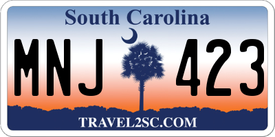 SC license plate MNJ423