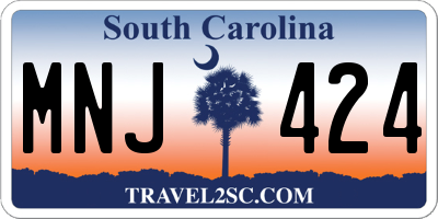 SC license plate MNJ424