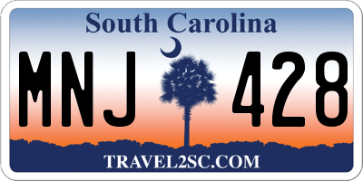 SC license plate MNJ428