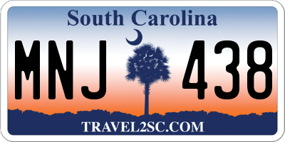 SC license plate MNJ438