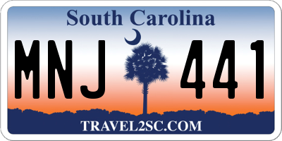 SC license plate MNJ441