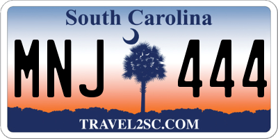 SC license plate MNJ444