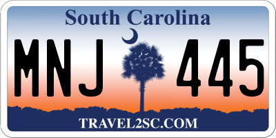 SC license plate MNJ445