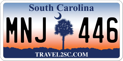 SC license plate MNJ446