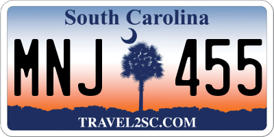 SC license plate MNJ455