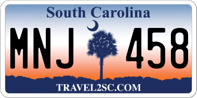 SC license plate MNJ458