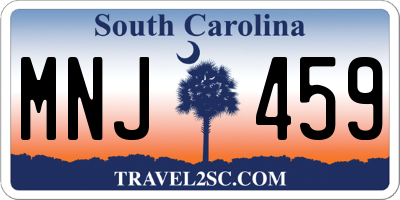 SC license plate MNJ459