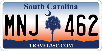 SC license plate MNJ462