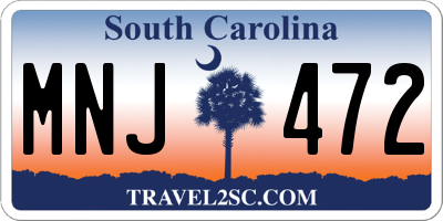 SC license plate MNJ472