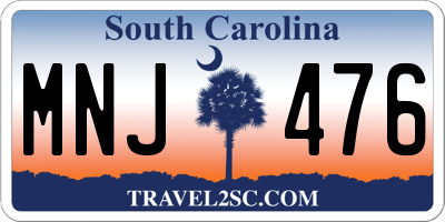 SC license plate MNJ476