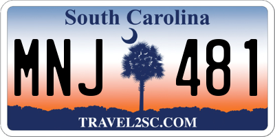 SC license plate MNJ481