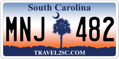 SC license plate MNJ482