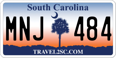 SC license plate MNJ484