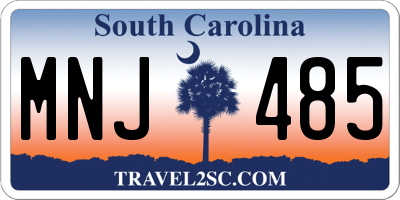SC license plate MNJ485