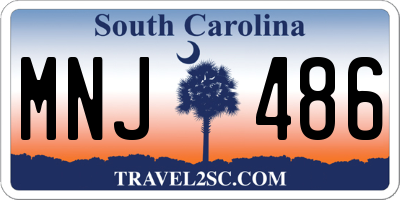 SC license plate MNJ486