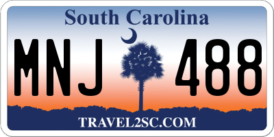 SC license plate MNJ488