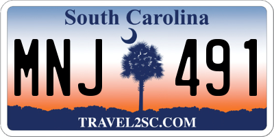 SC license plate MNJ491