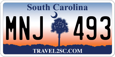 SC license plate MNJ493